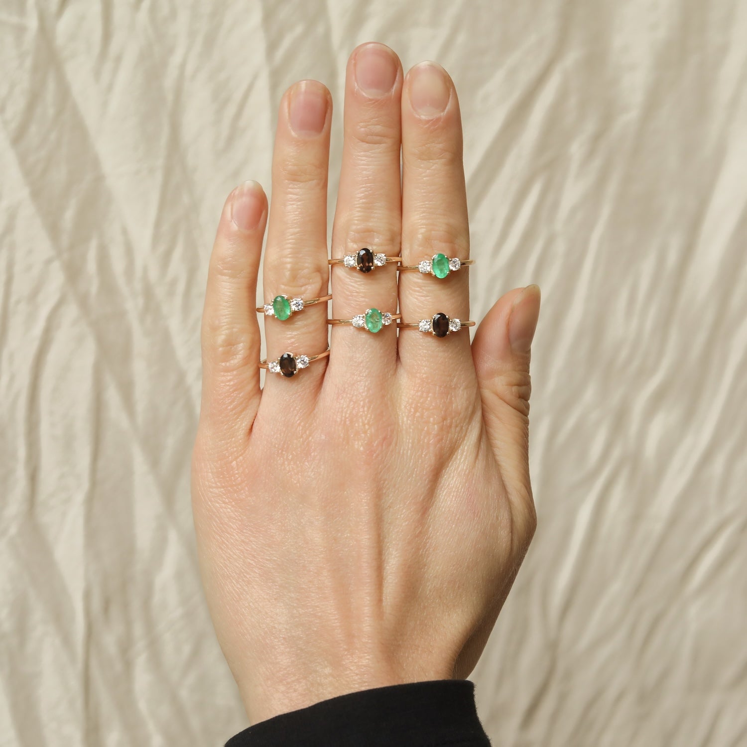 Liv Smaragd duo ring | 9K