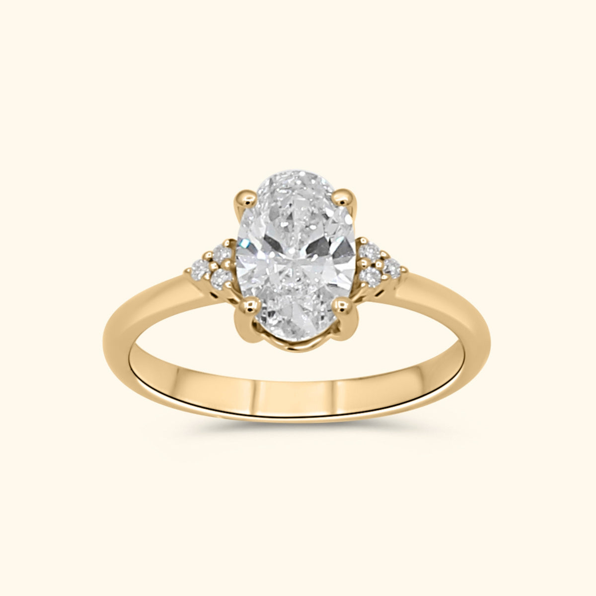 Ariana Oval Diamond 1 ct ring | 14K
