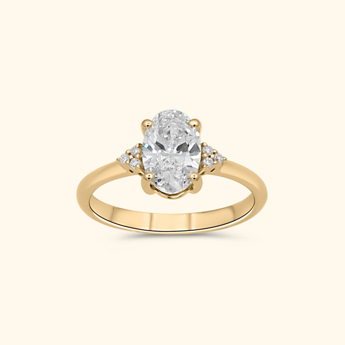 14 karaat gouden ring met ovale 1 ct diamant – Ariana Oval Diamond ring voor dames