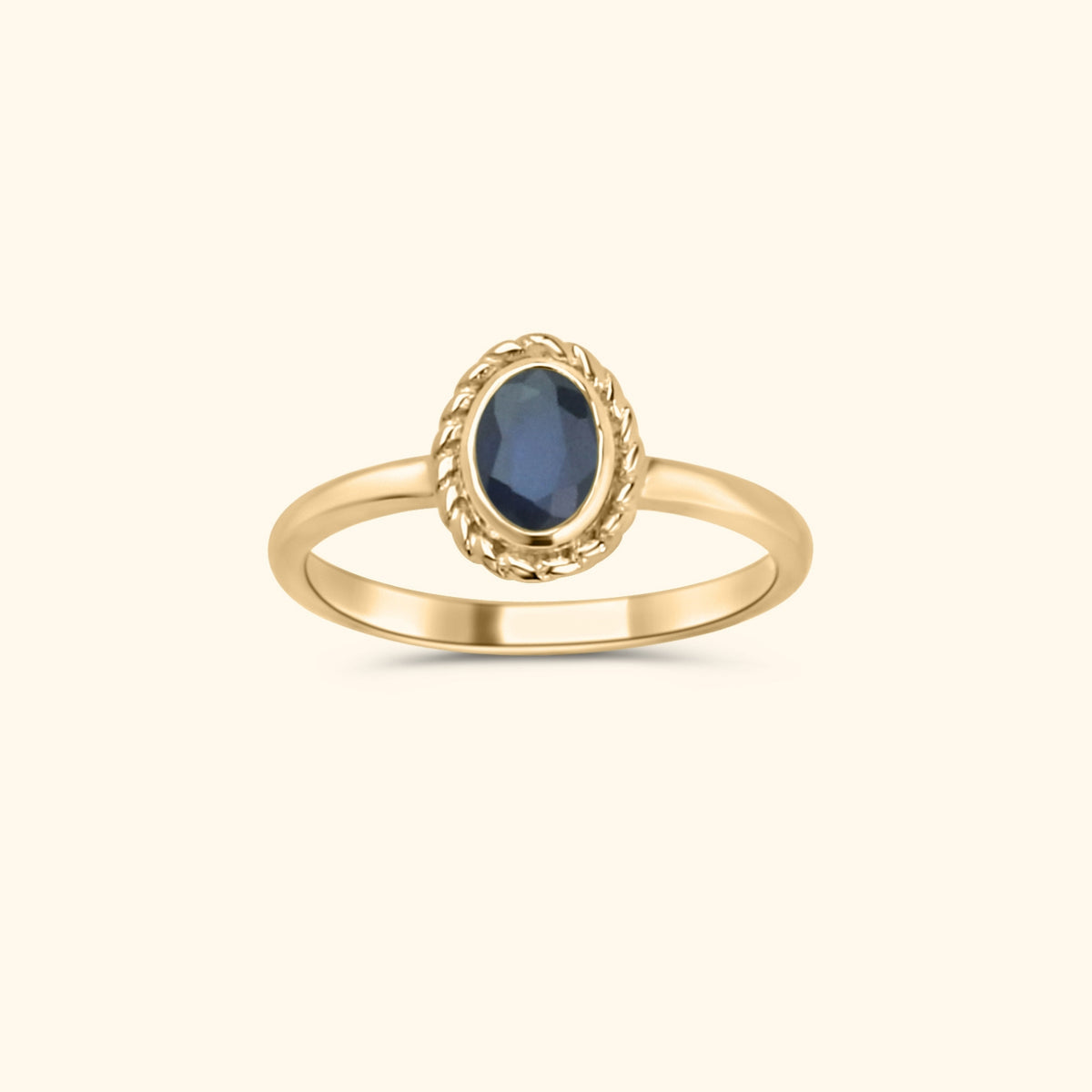 September saffier - Birthstone ring