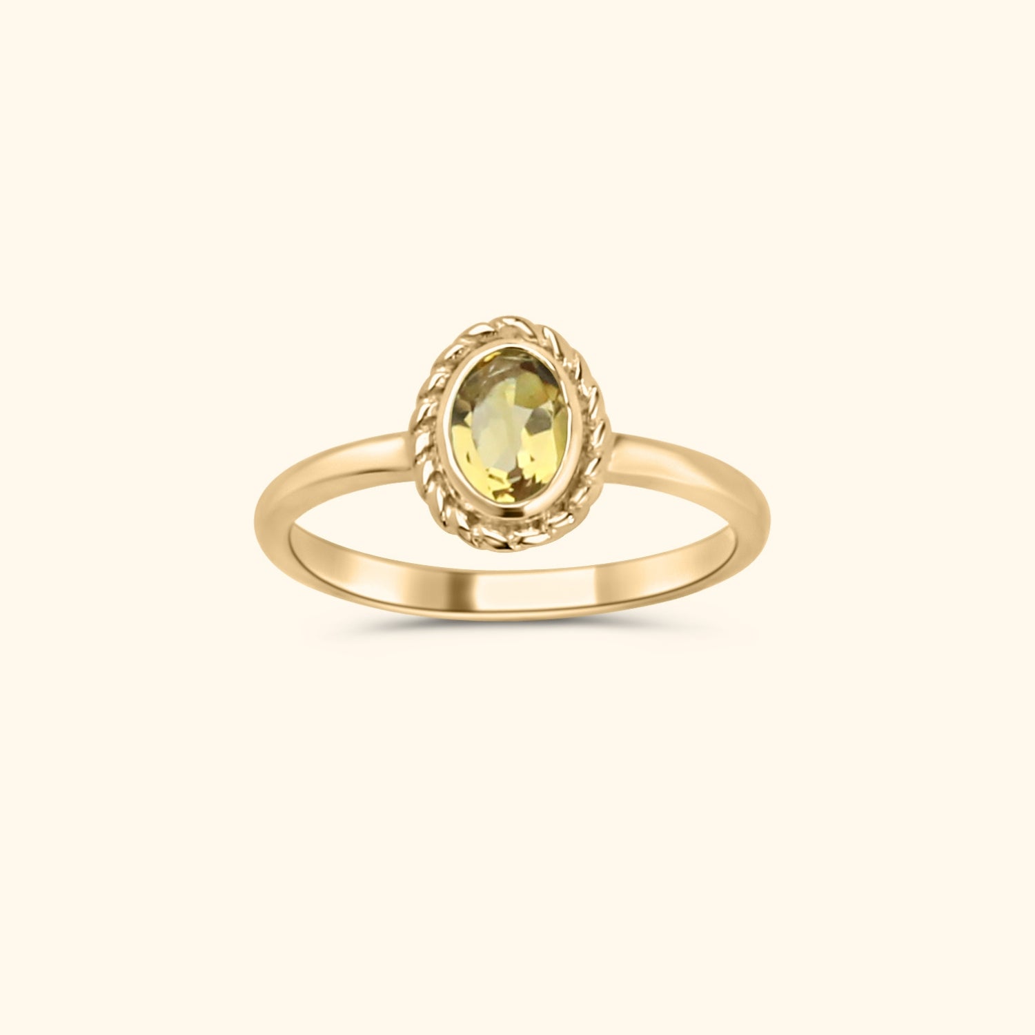 November citrine - Birthstone ring