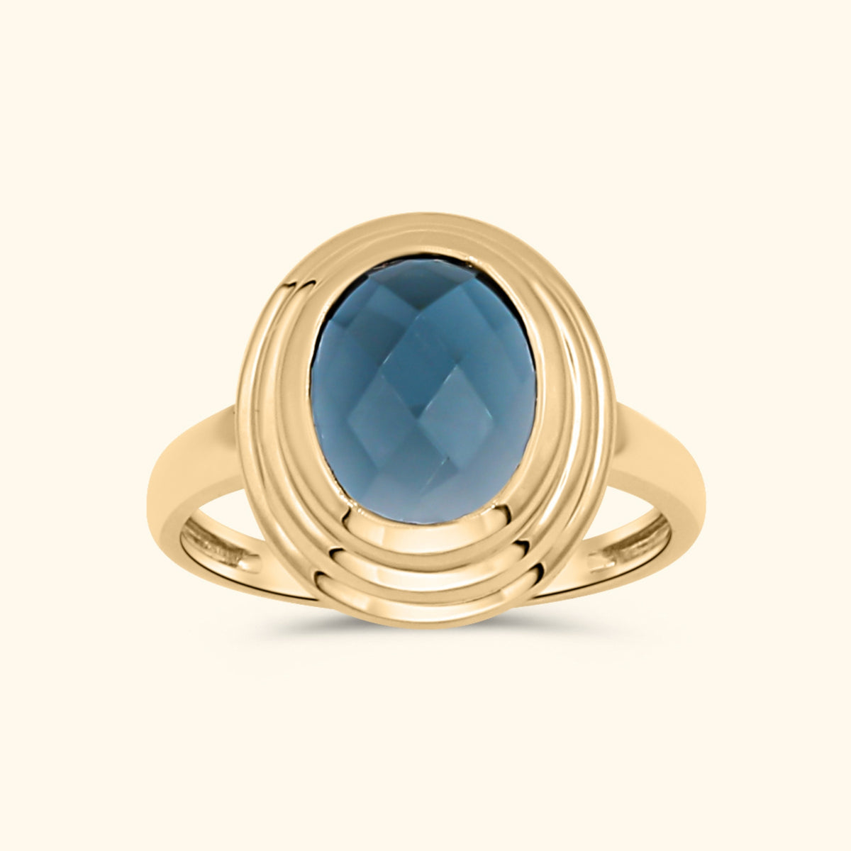 Florence London Blue Topaz Ring | 9K Gold