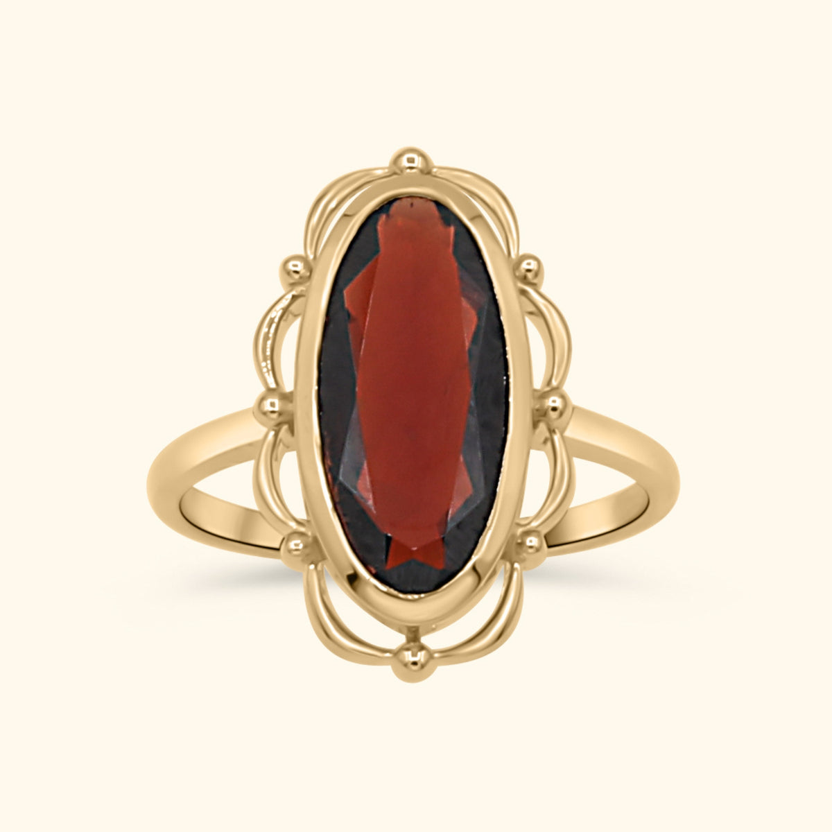 Jane Garnet ring | 9K