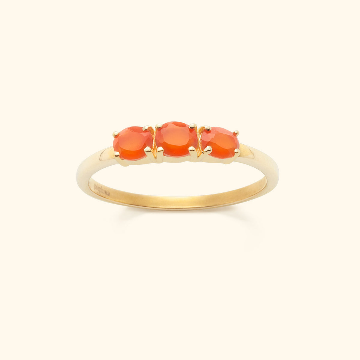 Trio Carnelian Ring