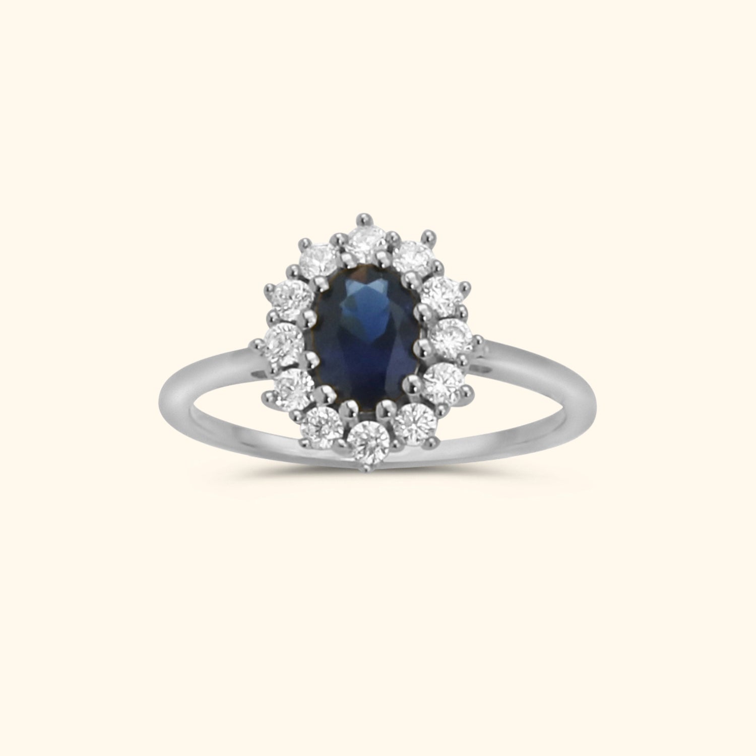 Zilveren goldplated ring met ster zirkonia voor dames | -NL