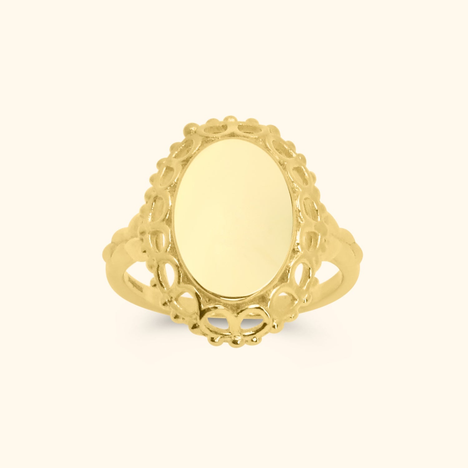 Lucy Engravable Signet ring