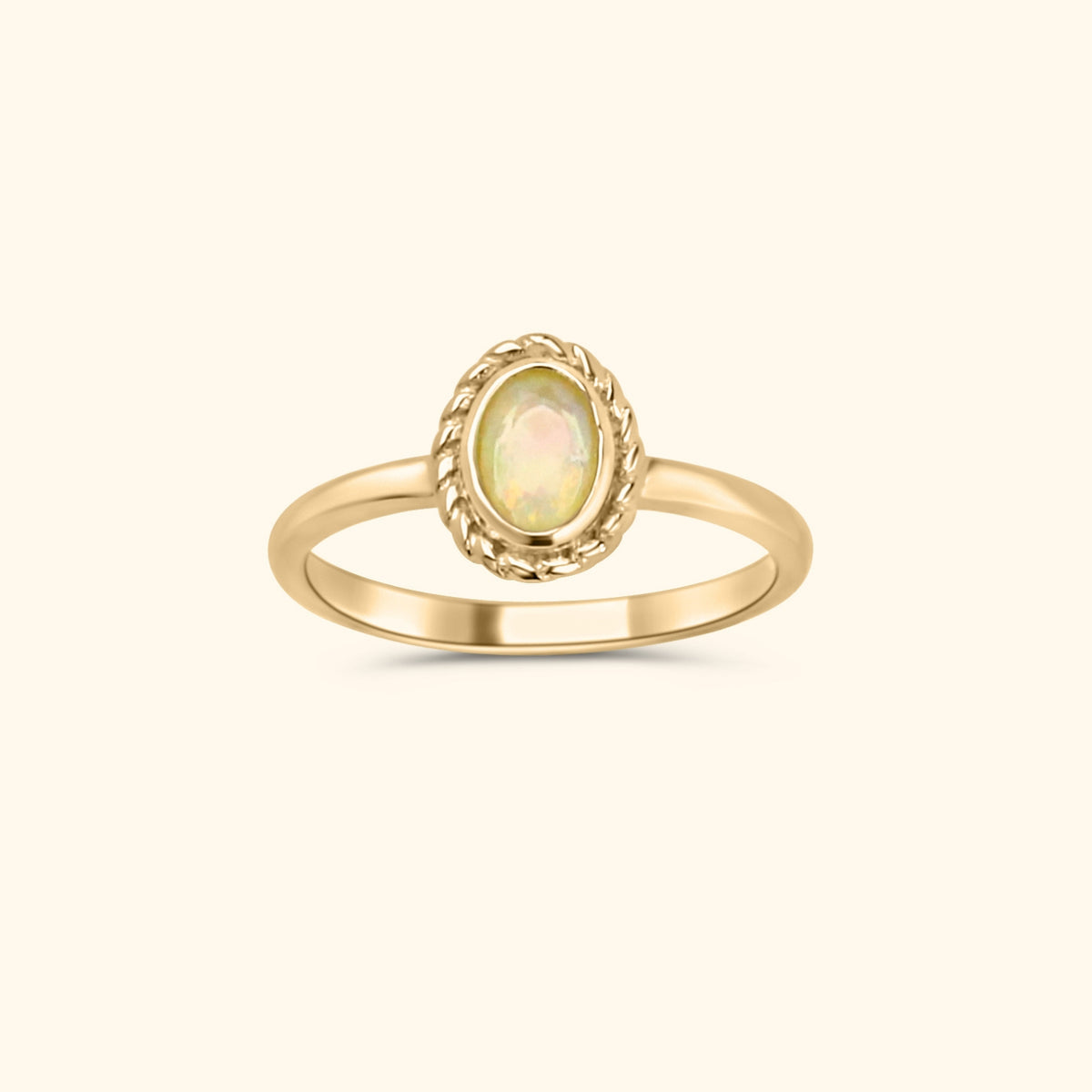 Oktober opaal - Birthstone ring