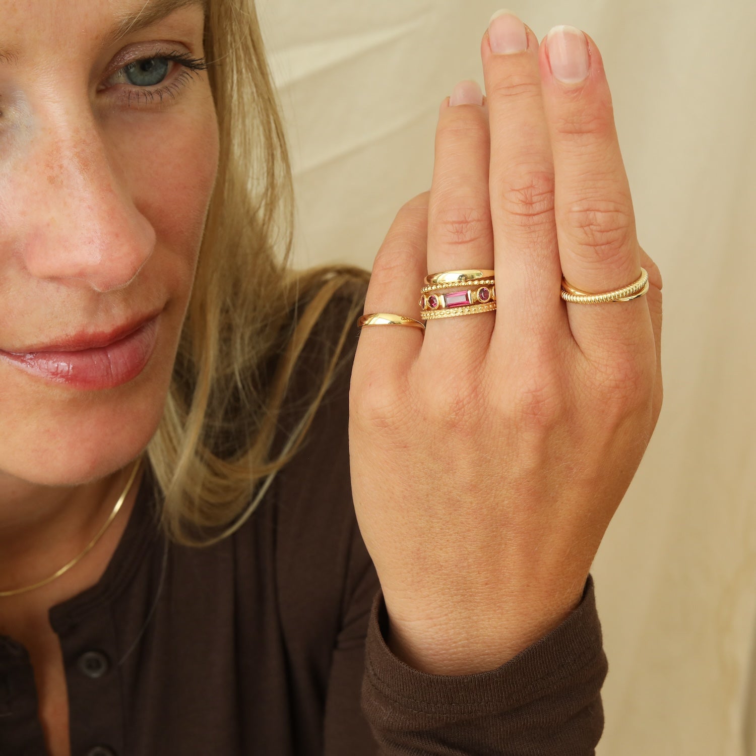 Rhodolite Stacking ring