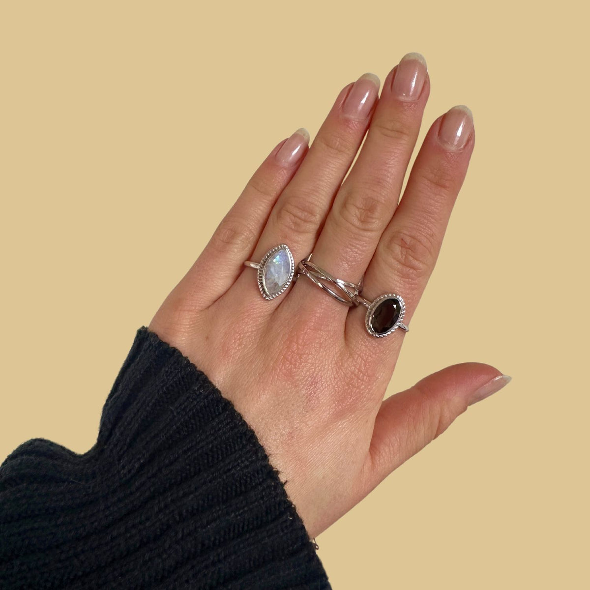 Moonstone Milly Marquise ring