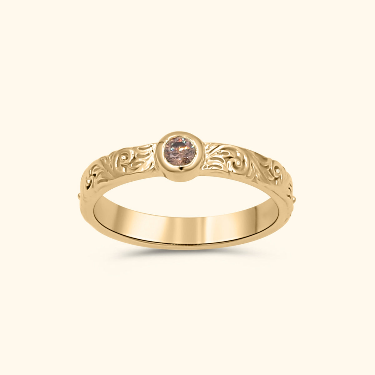 Cora Champagne Stacker ring