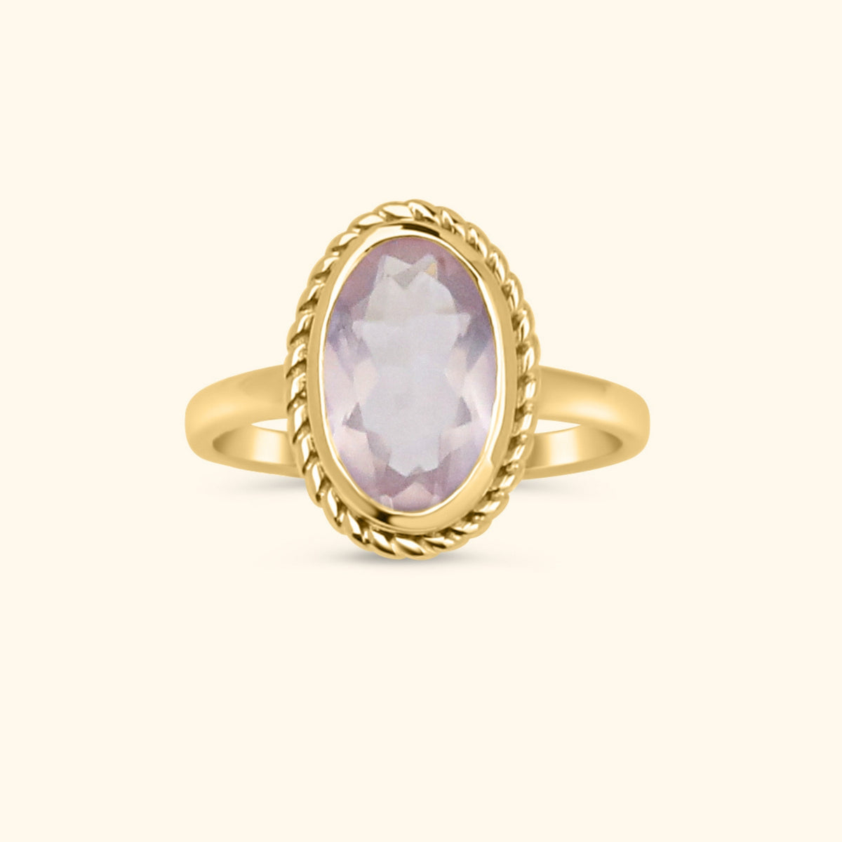 Vintage Luna Rose Quartz ring