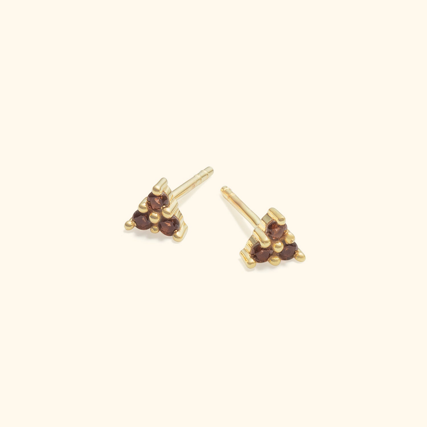 Triple Brown Studs