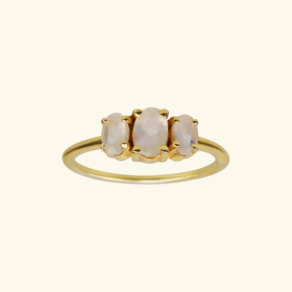 Vintage Triple Moonstone ring