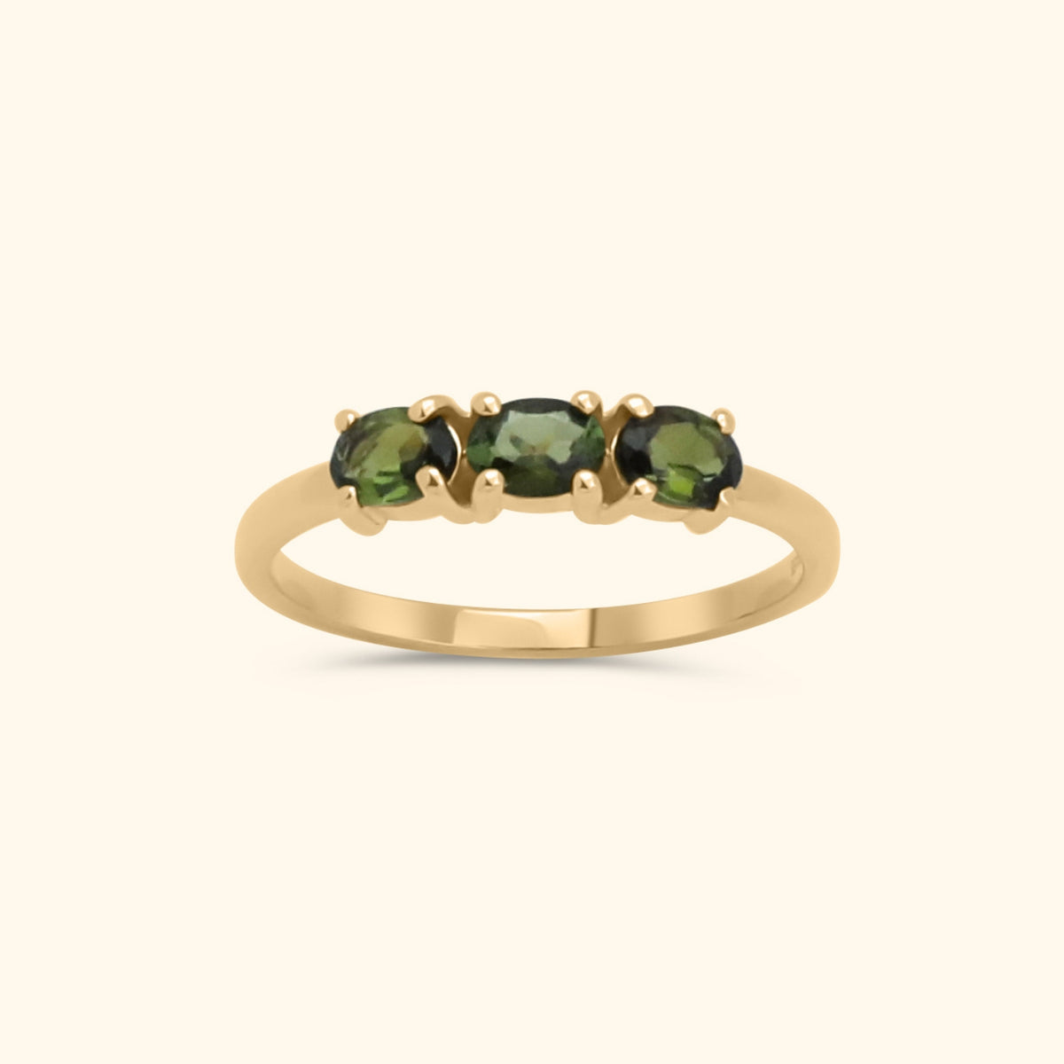 Trio Tourmaline ring | 14K Gold