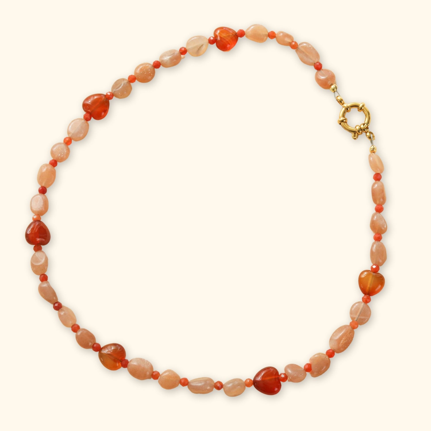 Chunky oranje kralen ketting