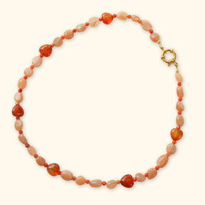 Chunky orange beaded necklace