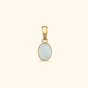 Sophie Oval pearl pendant | 9K