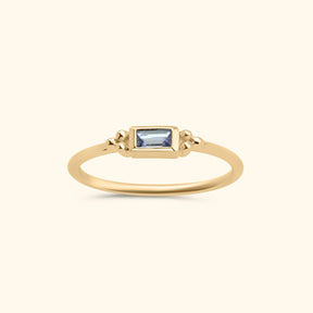 Caly Tanzanite baguette ring | 9K