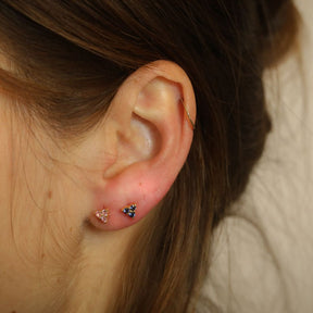 Triple Pink Studs