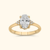 Ariana Oval Diamond 1 ct ring | 14K