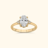 14 karaat gouden ring met ovale 1 ct diamant – Ariana Oval Diamond ring voor dames
