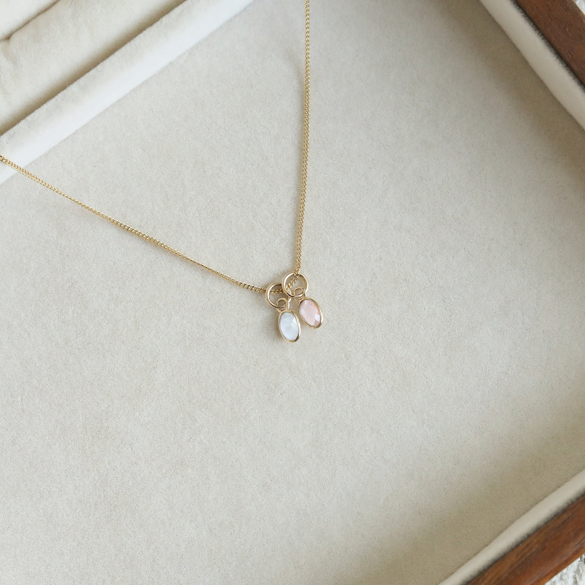 Moonstone Birthstone Hanger June | 14K Goud
