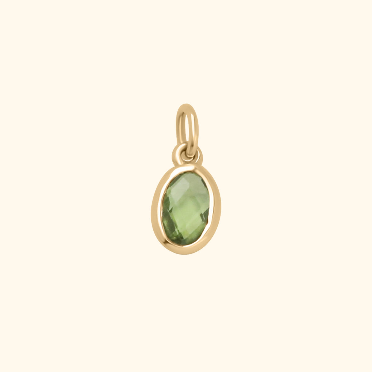 Peridot Birthstone Hanger Augustus | 14K Goud