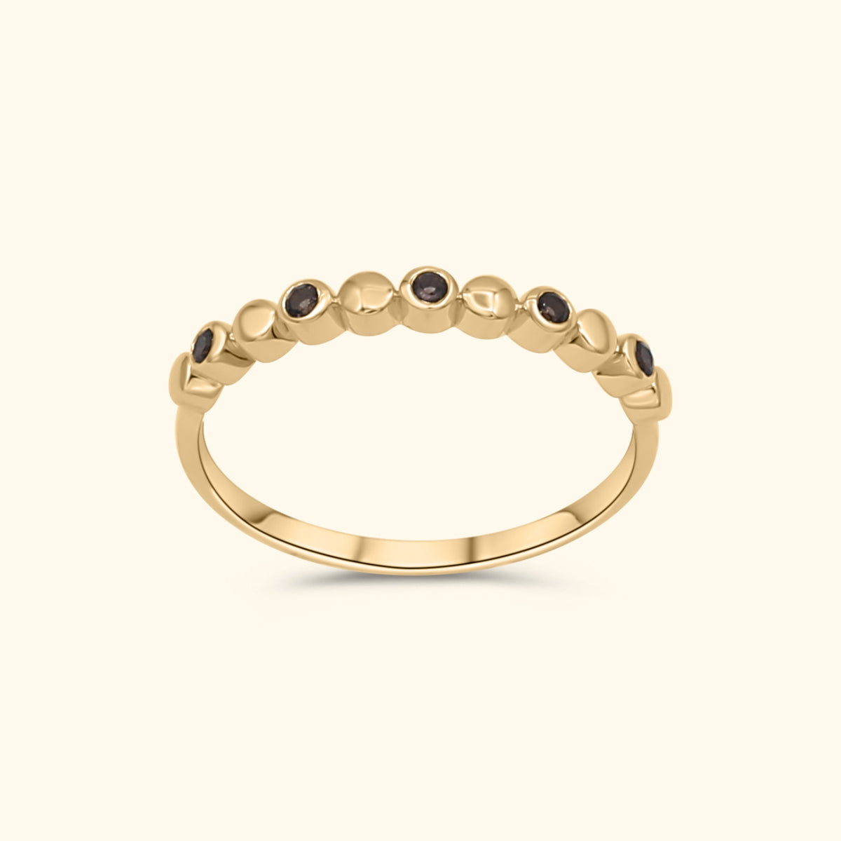 Bubba Smoky Stacker Ring | 9K