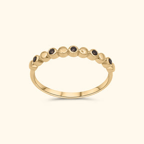 Bubba Smoky Stacker Ring | 9K