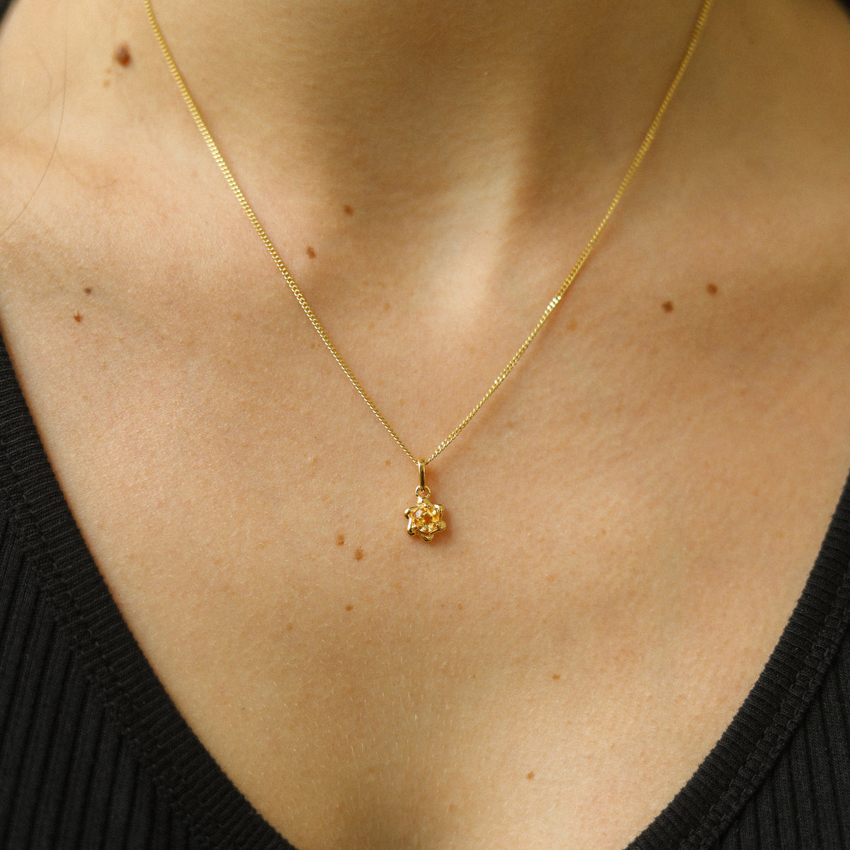 Citrien Ketting Sunny | 14K Goud