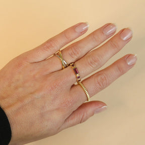 Gold & Silver Duo Band Ring