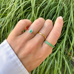Kim Smaragd ring met diamanten | 14K Goud