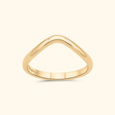 Ella Curved Wedding Band | 9K Gold