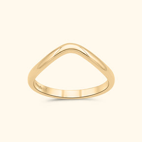 Ella Curved Wedding Band | 9K Gold