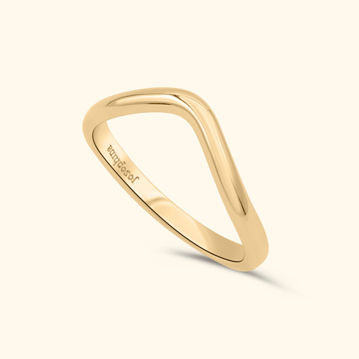Ella Curved Wedding Band | 9K Gold