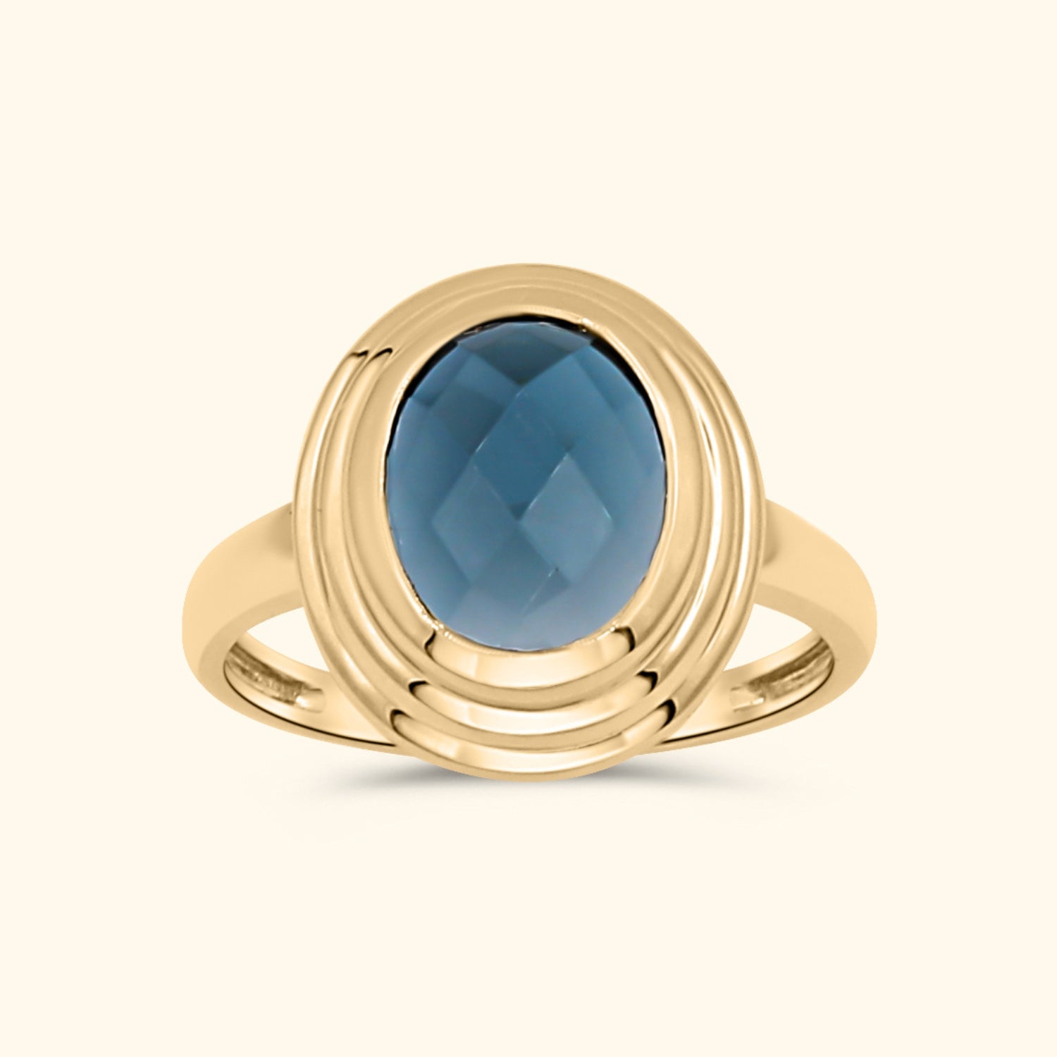 Florence London Blue Topaz Ring | 9K Gold