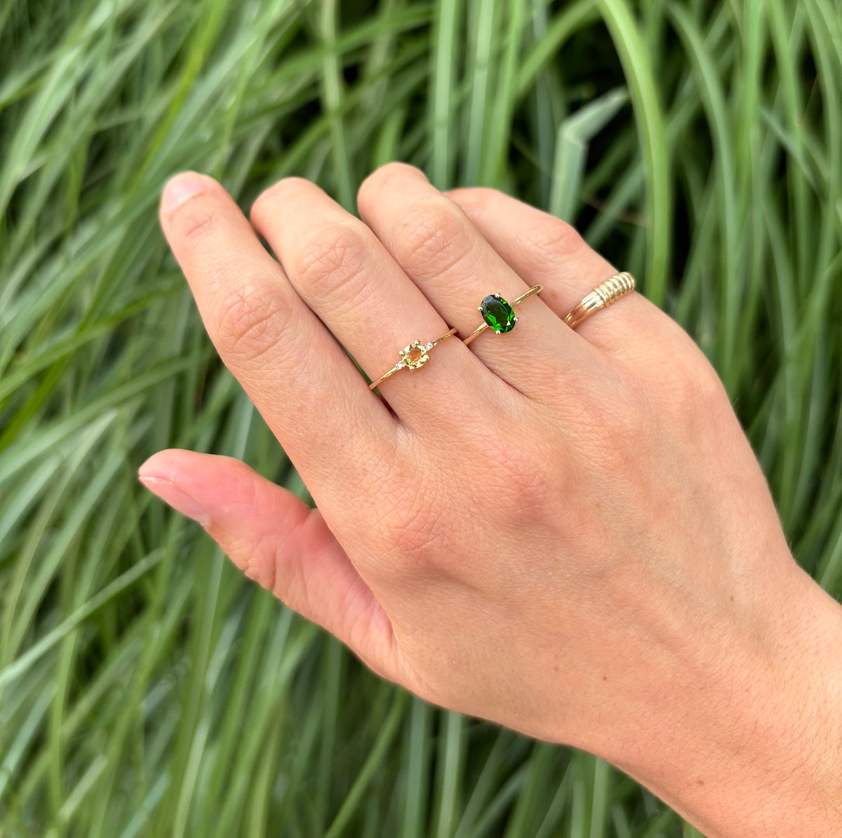 Ciara Citrine Diamond ring | 9K