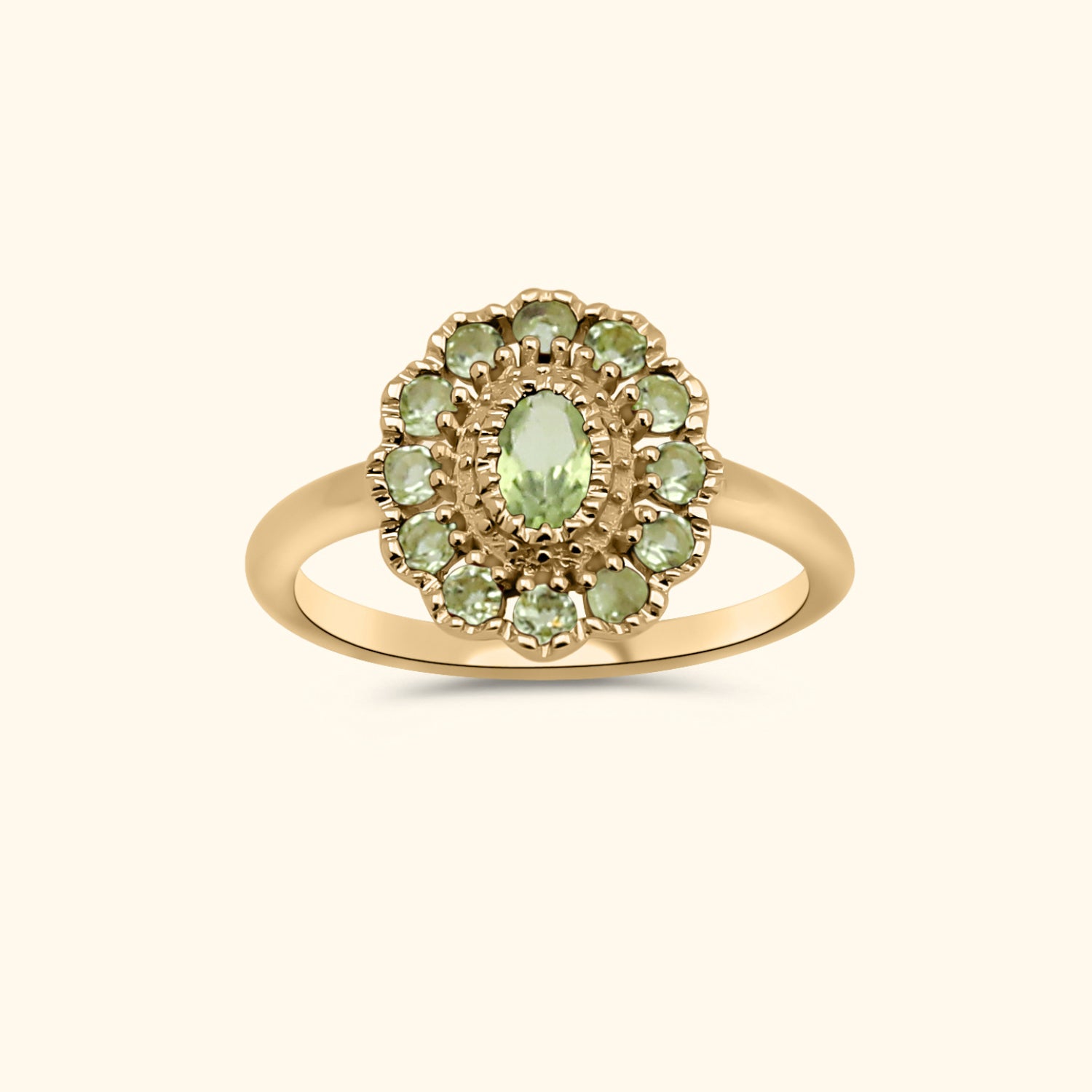 Kae Peridot Flower ring