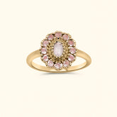 Kae Rose Quartz Flower ring