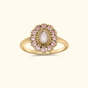 Kae Rose Quartz Flower ring