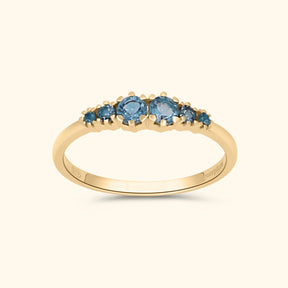 Lola London Blue Topaz Ring | 9K