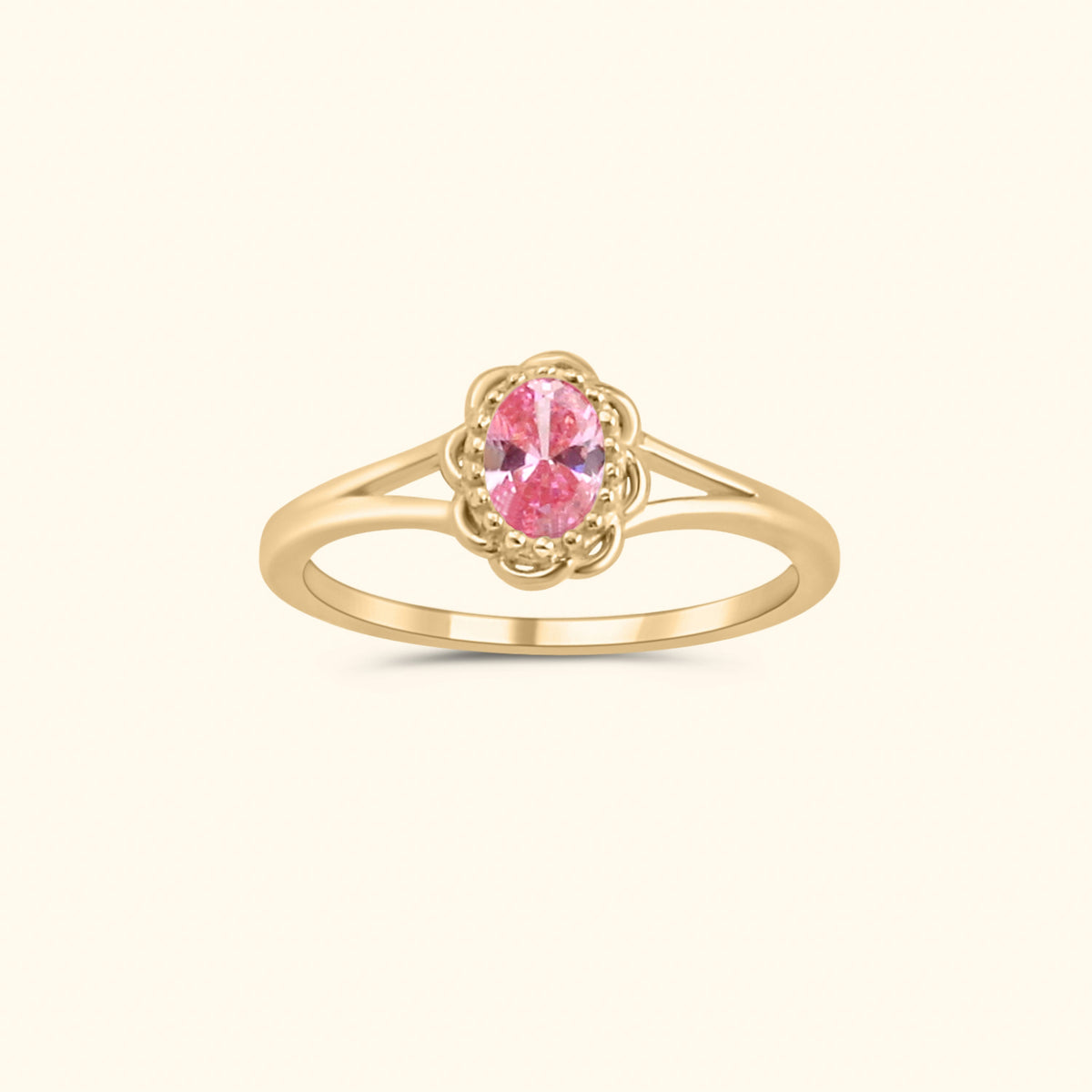 Pink flower ring