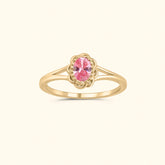 Pink flower ring