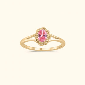 Pink flower ring