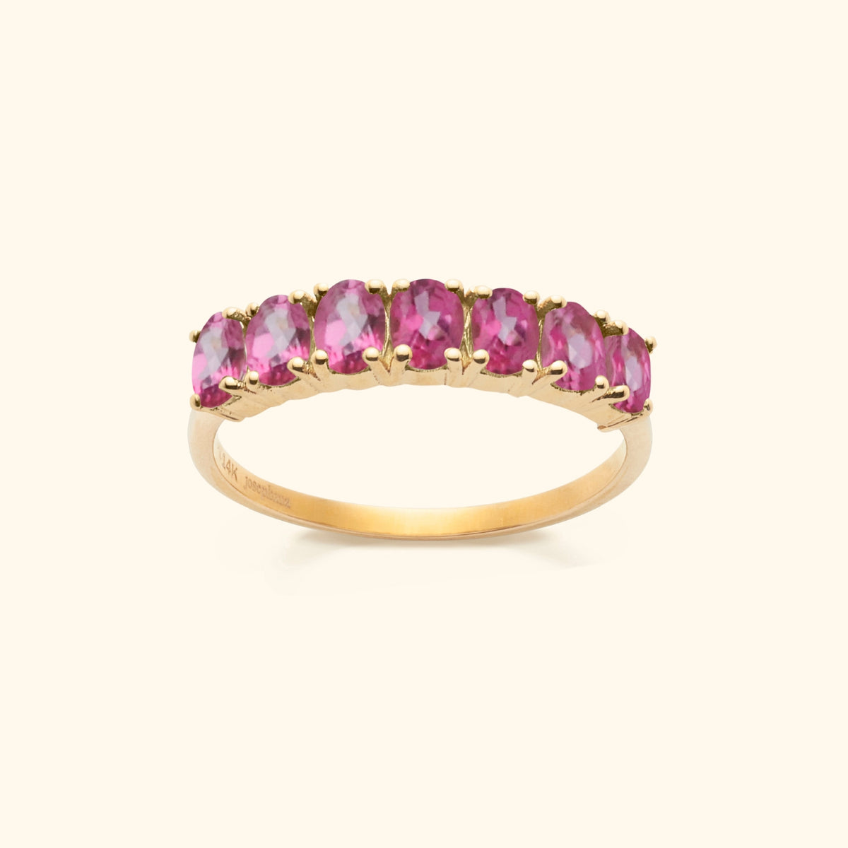 Selly Pink Topaz Ring | 9K