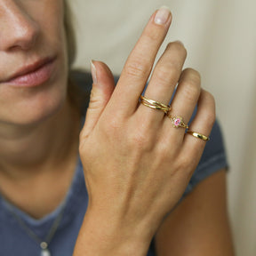 Pink flower ring