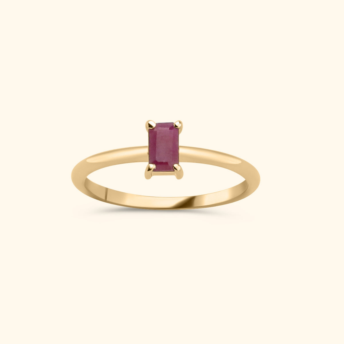 Rixt Ruby Baguette ring | 9K