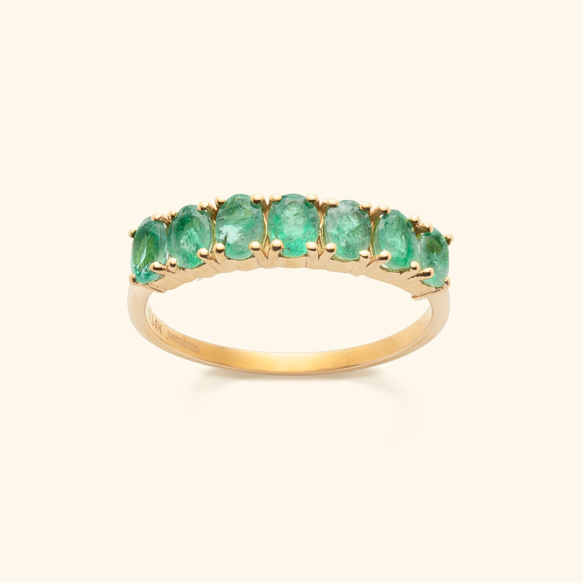 Selly Emerald ring | 14K goud