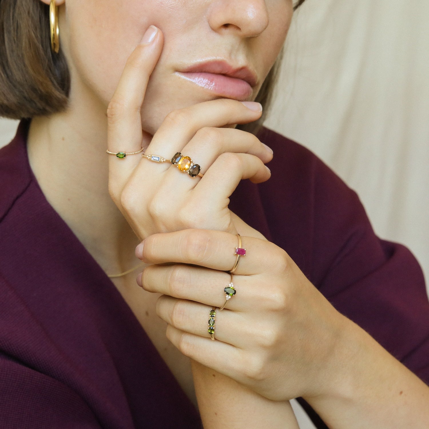 Tanja Tourmaline Diamond Ring | 14K