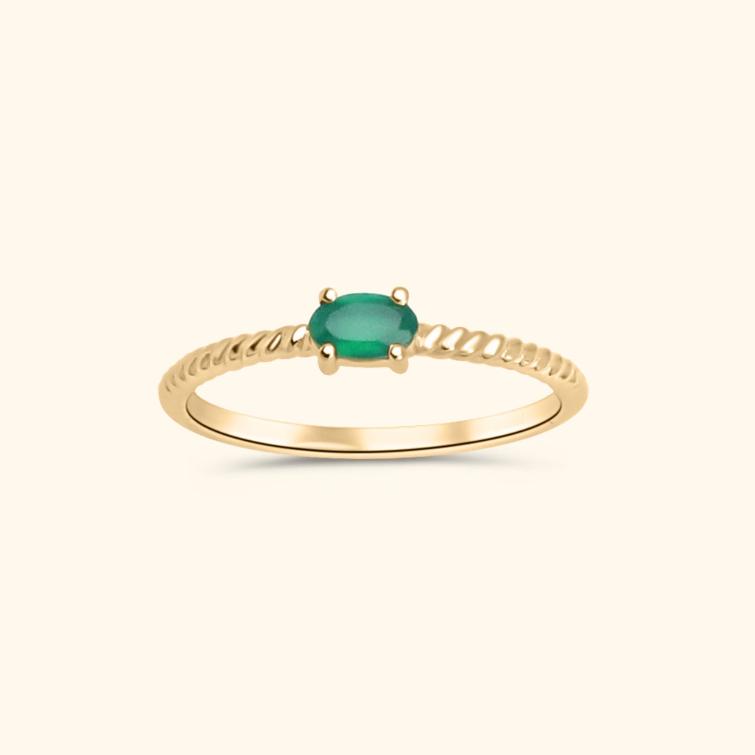 Tina Twisted Green Agate